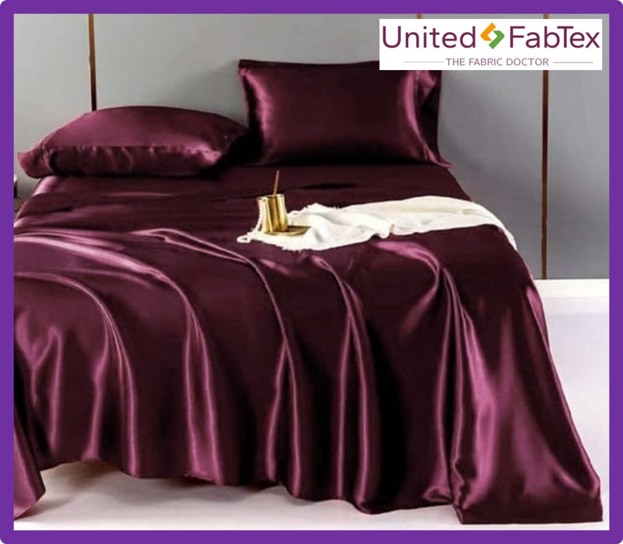 Luxurious Wine Velvet Bedsheet